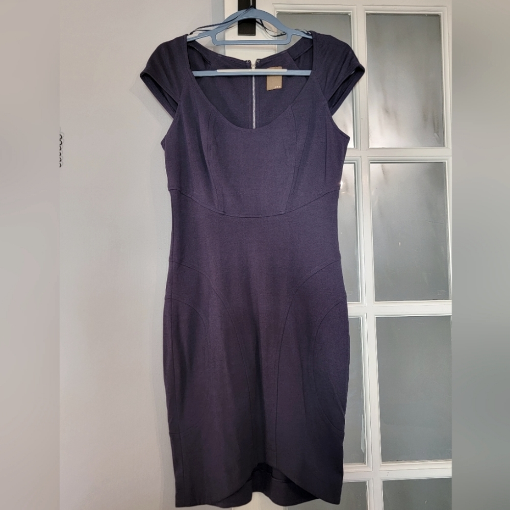 Ali Ro Navy Cap Sleeve Bodycon Dress size 6
